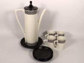 A Portmierion part coffee set comprising coffee po