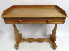 A pine wash stand, 620mm wide x 445mm deep x 795mm