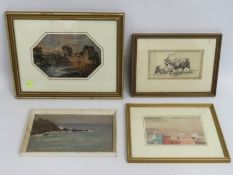 Four framed paintings including a Lionel Birch (18