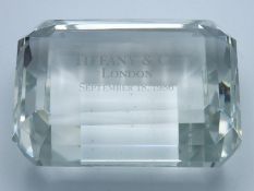 A Tiffany & Co. London September 18th 1986 crystal