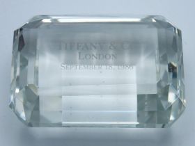 A Tiffany & Co. London September 18th 1986 crystal