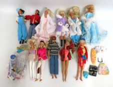 Eleven Barbie related figures, clothes & accessori