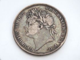 An 1821 George Vi silver crown, some wear