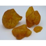 A quantity of natural amber pieces, total weight 1