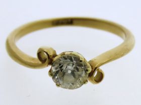 An 18ct gold ring set with approx. 0.5ct old cut d