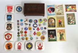 A selection of vintage plastic coasters including