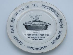 A 1928 Denby Dale Pie Plate in aid of Huddersfield
