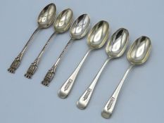 Three 1933 Sheffield silver teaspoons by Cooper Br