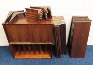 A 1970's Danish rosewood part cabinet & shelf set