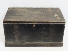 A large naval trunk once belonging to 'Lieutenant