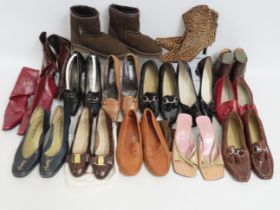A selection of fifteen pairs of good fashion brand shoes including designer names such as Prada, Rus