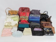 A quantity of forty-four handbags including Bullagi, Louis Feraud & Furla