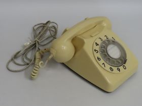 A 1970's dial phone, model no. 874 6G DFm 84/2