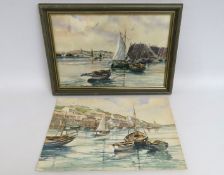 A framed mid 20thC. watercolour by Van Gill depict
