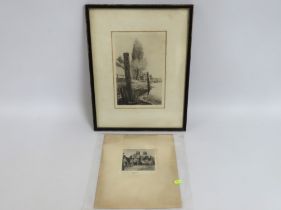An Edward J. Cherry signed artist proof etching of