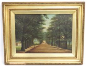 Attributed to Horace Mann Livens (1862–1936), a framed, monogrammed H.M.L, oil on canvas depicting t