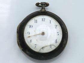 A George III London silver verge pocket watch with