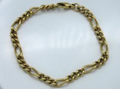 A 9ct gold bracelet, 13.3g, 200mm long