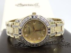 A ladies Ingersoll wristwatch set with sapphire &