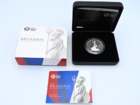 A boxed Royal Mint 2014 one ounce Britannia fine s