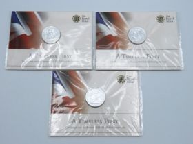 Three packaged Royal Mint 'Timeless First' George