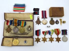 A collection of family & related medals: a silver