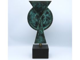 A Chris Buck bronze titled Ipso Facto, mounted on