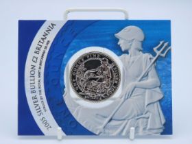 A packaged Royal Mint 2005 one ounce Britannia fin