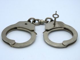 A pair of Metropolitan police 'Peerless' handcuffs