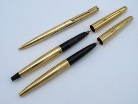 A rolled gold Parker fountain pen, one gold filled