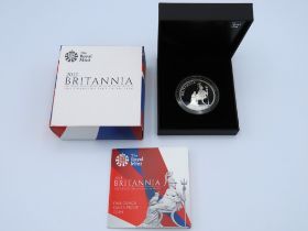 A boxed Royal Mint 2013 Britannia one ounce silver