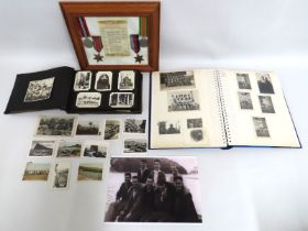 A mounted WW2 medal set awarded to Reginald Arthur