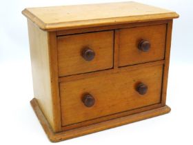 A Victorian mahogany apprentice piece chest of dra