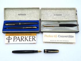 A boxed Parker '45' convertible, a boxed Parker fo