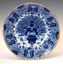 Early 18th century Delft blue and white plate
