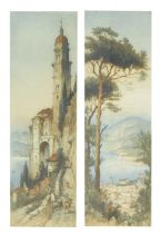 After James Alphege Brewer- Pair of coloured engravings from 'The Italian Lakes' series