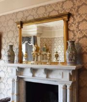 Modern giltwood overmantel