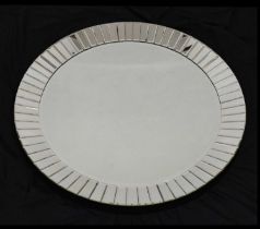 Contemporary circular mirror with mirrored border