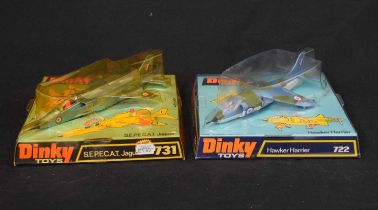 Dinky Toys - Two diecast model fighter planes