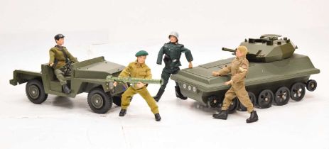 Action Man - Four Palitoy by Hasbro action figures and various accessories