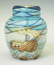 Moorcroft Pottery - Winds of Change pattern ginger jar and cover