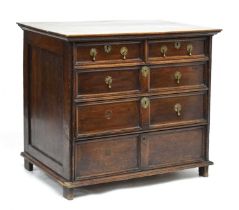 Late 17th century oak chest of drawers