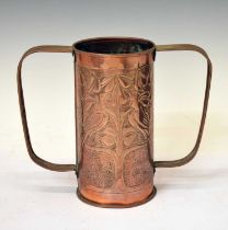 Arts and Crafts copper vase