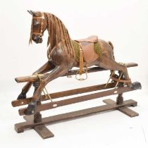 Good quality carved wooden rocking horse