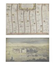 Two 18th century engravings after John Ogilby - The Road from Hereford to Leicester