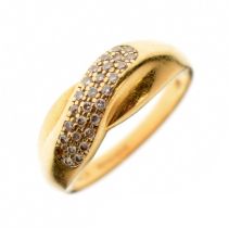 18ct gold diamond set dress ring