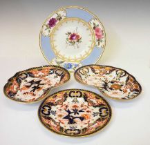 Chamberlains Worcester - Two Imari shaped dessert dishes, etc