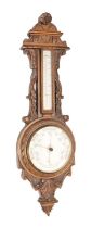 Early 20th century aneroid barometer and thermometer