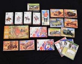 Quantity of military themed model kits