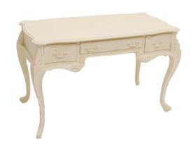 Cream-painted dressing table or desk